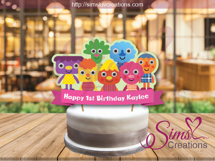 Super Simple Characters Birthday Cake Topper Noodle Pals Cake Cent Sims Luv Creations