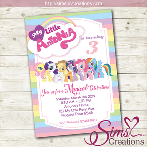 My Little Pony Birthday Party Invitation Template Business