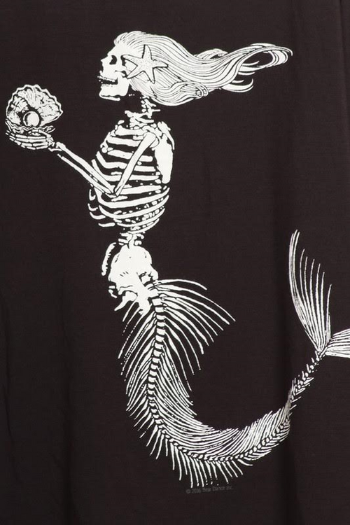 Skeleton Mermaid Raw Moda