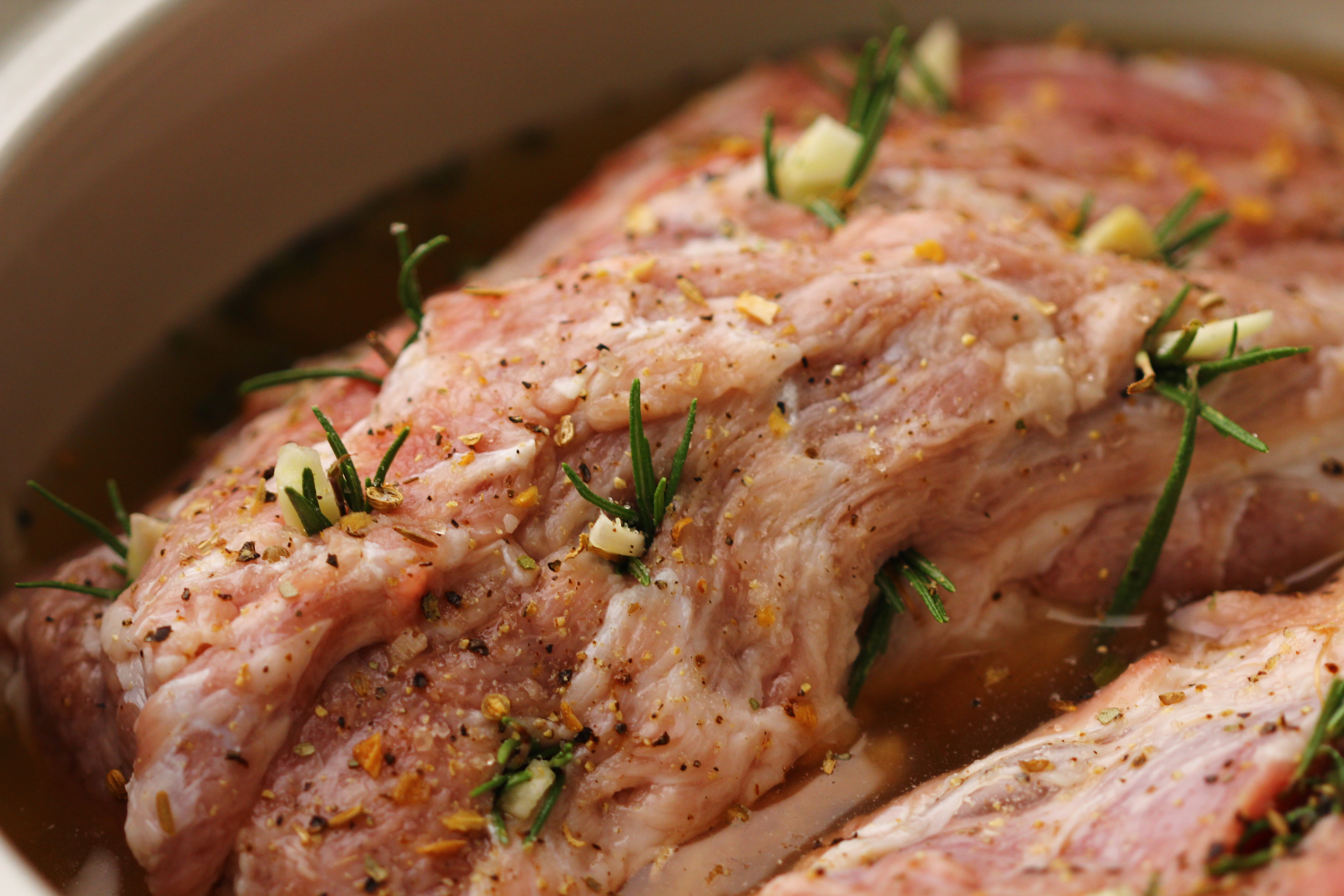 seasoned and preped lamb chuck 