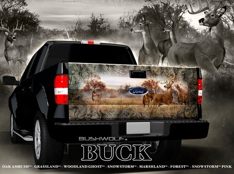Whitetail Buck Tailgate Wrap Designs