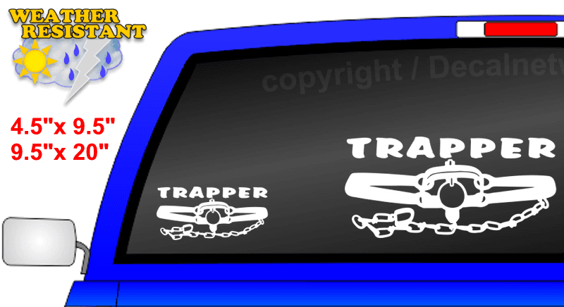 trapper closed trap design trapping decal