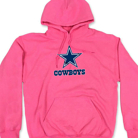 dallas cowboys womens hoodie pink