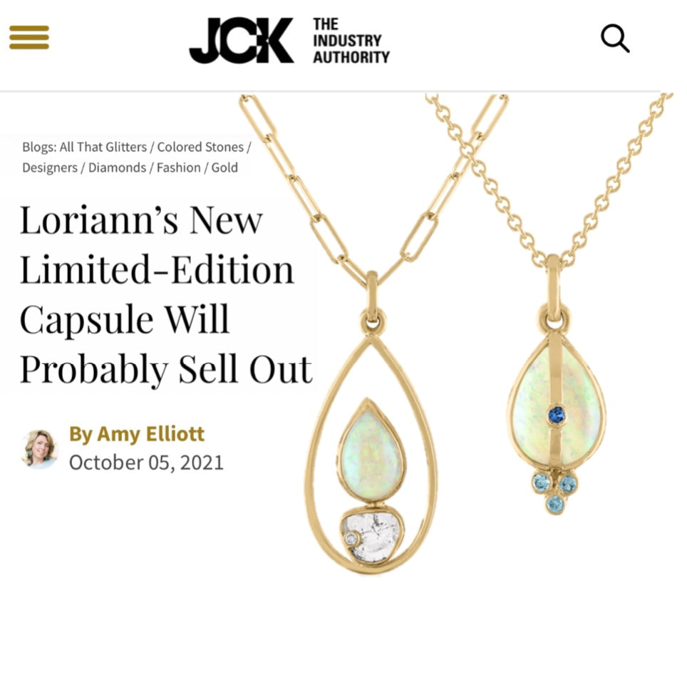LORIANN Jewelry featured in JCK Magazine with Limited Edition Capsule Collectiontion