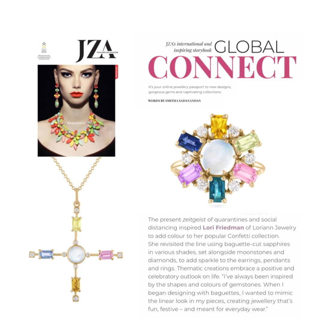 LORIANN Jewelry featured in JZA Magazine