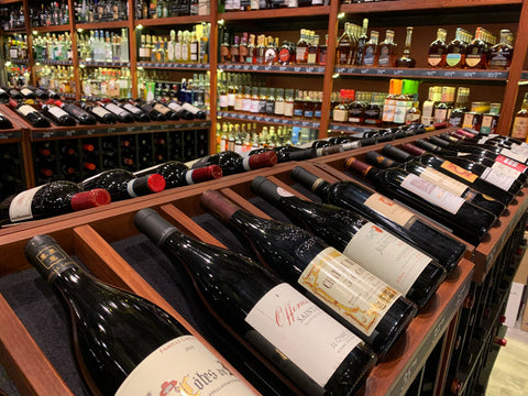 bottles of wines and liquors in Wine Dispensary Denver