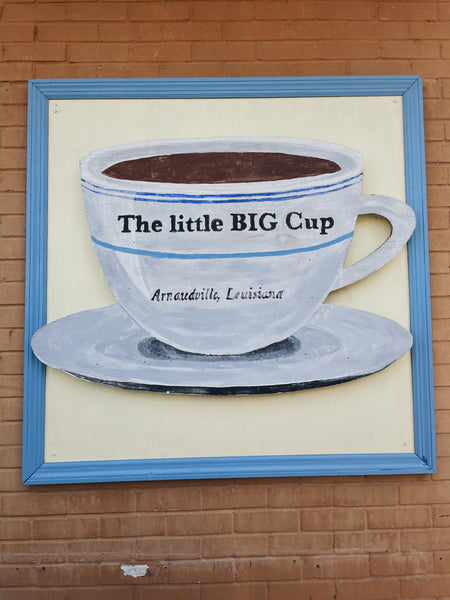 The Little Big Cup Restaurant Signage in Arnaudville, Louisiana