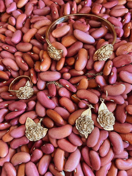 MIMOSA Handcrafted's Camellia Flower Collection is Nestled Into Camellia Red Beans