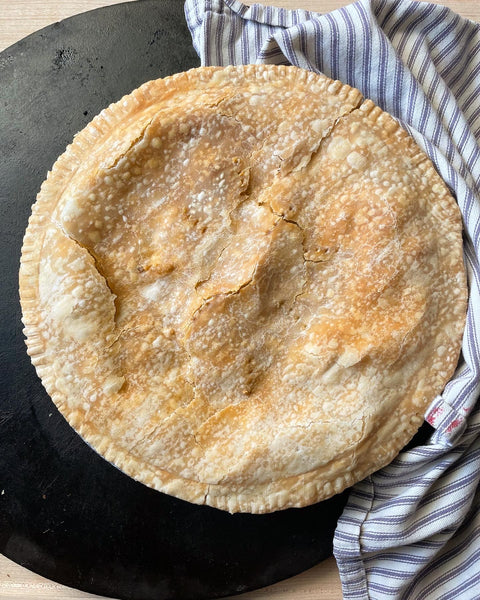 Madeline made a Crawfish Pie using her mom's family recipe