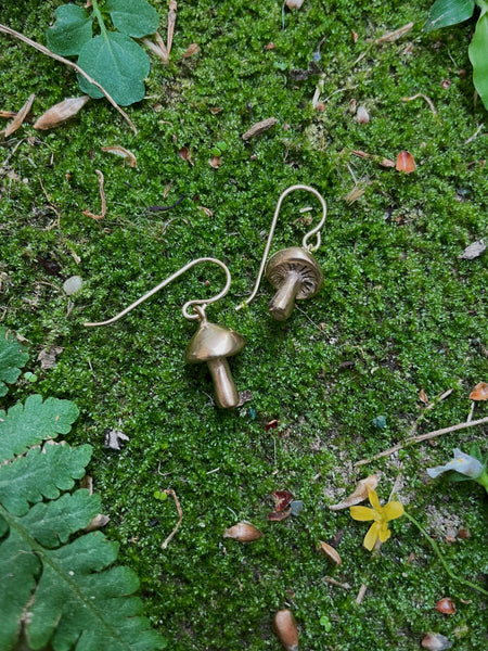 MIMOSA Handcrafted's Bronze Mushroom Earrings