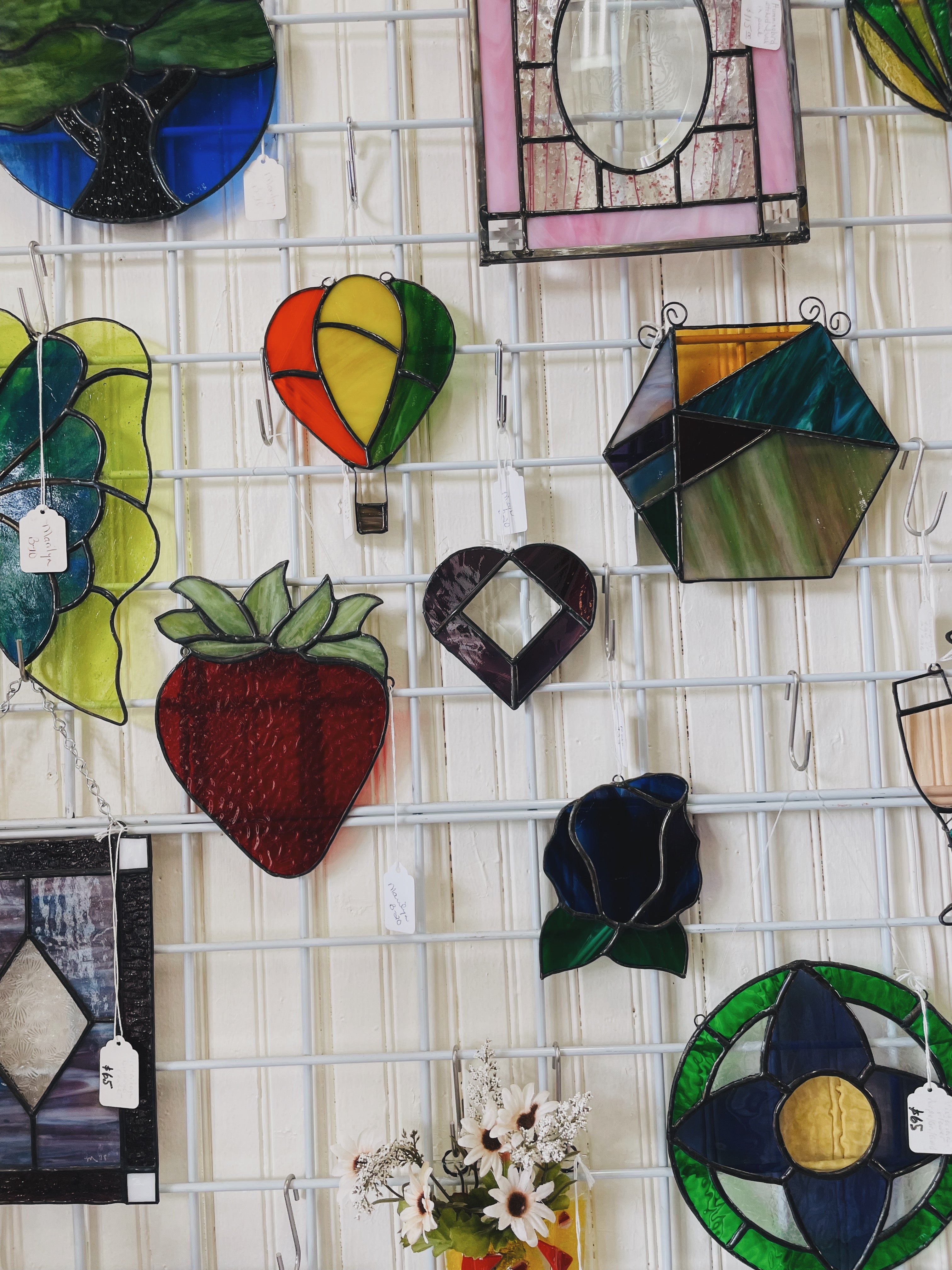 An Artist's Stained Glass Work Available for sale inside the Ponchatoula Country Market