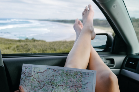 road trip with a map