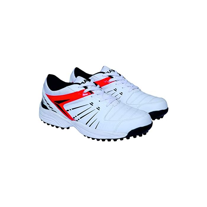 BAS CRICKET SHOE MODEL 002 - WHITE/RED – Club Medical