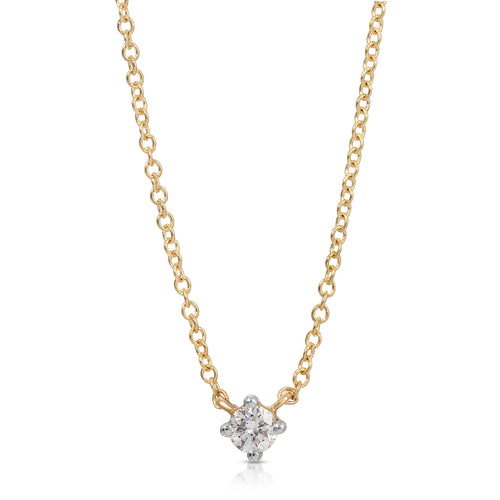 Diamond Prong Necklace