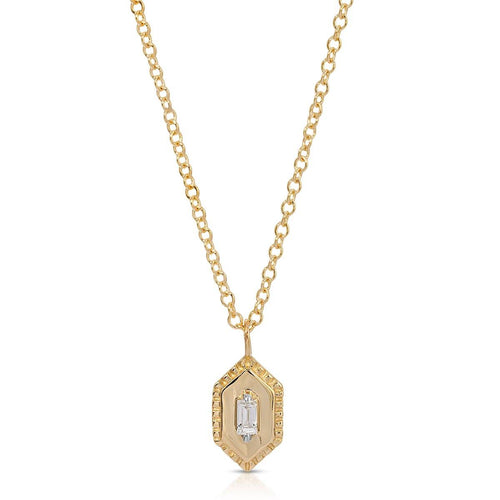 Diamond Baguette Vintage Necklace