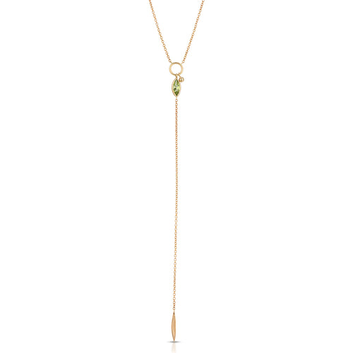 The Green Olivine Charm Lariat