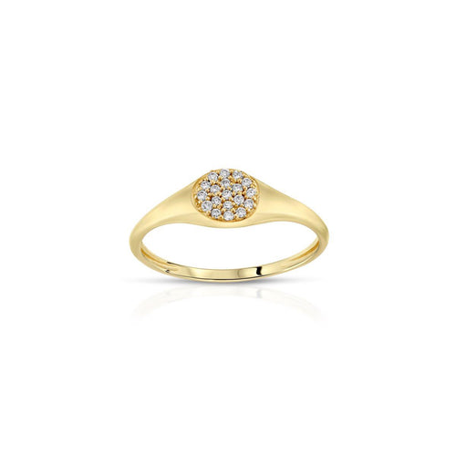 Diamond Pavé Signet Ring