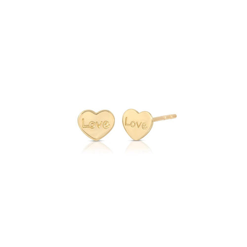 Love Heart Stud Earrings