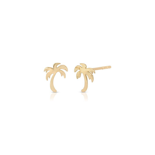 Palm Tree Stud Earrings