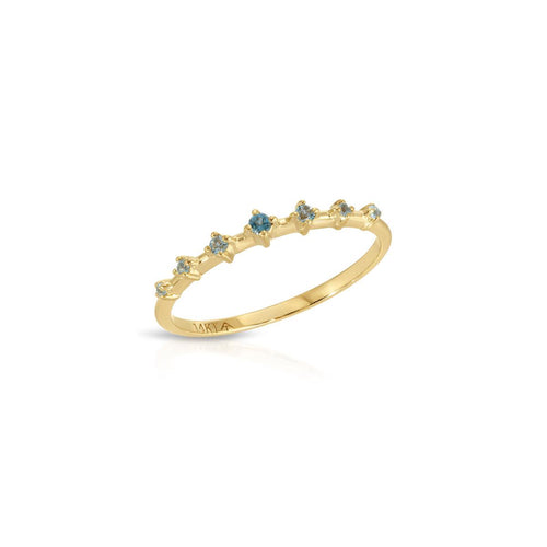 Ombré Blue Topaz Gradual Ring