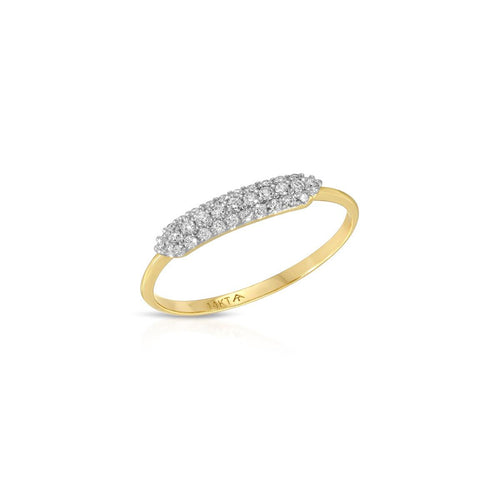 Diamond Pavé Curve Ring