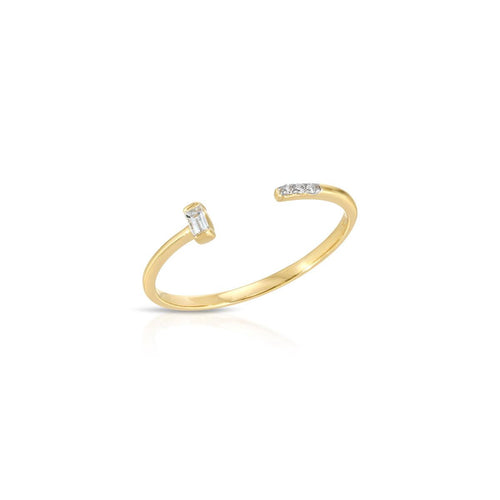 Diamond Baguette Cuff Ring