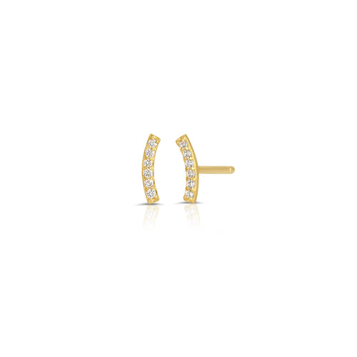 Diamond Pavé Arch Stud Earrings