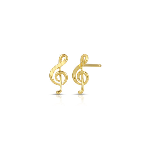 Music Note Stud Earrings