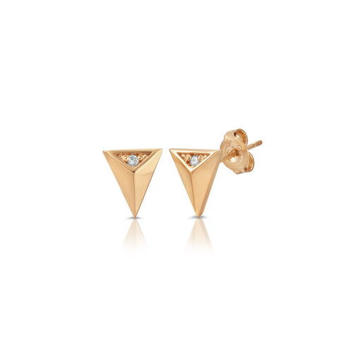 Rose Gold Diamond Dagger Studs