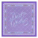 Best Wishes <br/>A5 Square Groovi Plate (Set GRO-WO-40283-03)