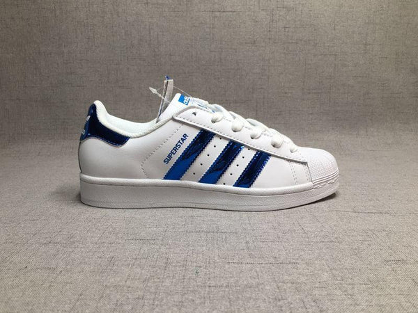 adidas superstar white blue