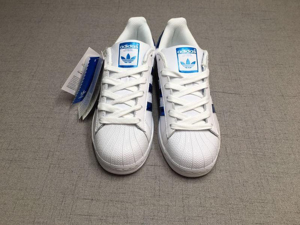 adidas superstar white blue