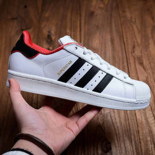 adidas superstar white and red