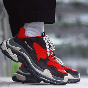 Balenciaga Triple S Sneakers Grey Blue Red Pinterest