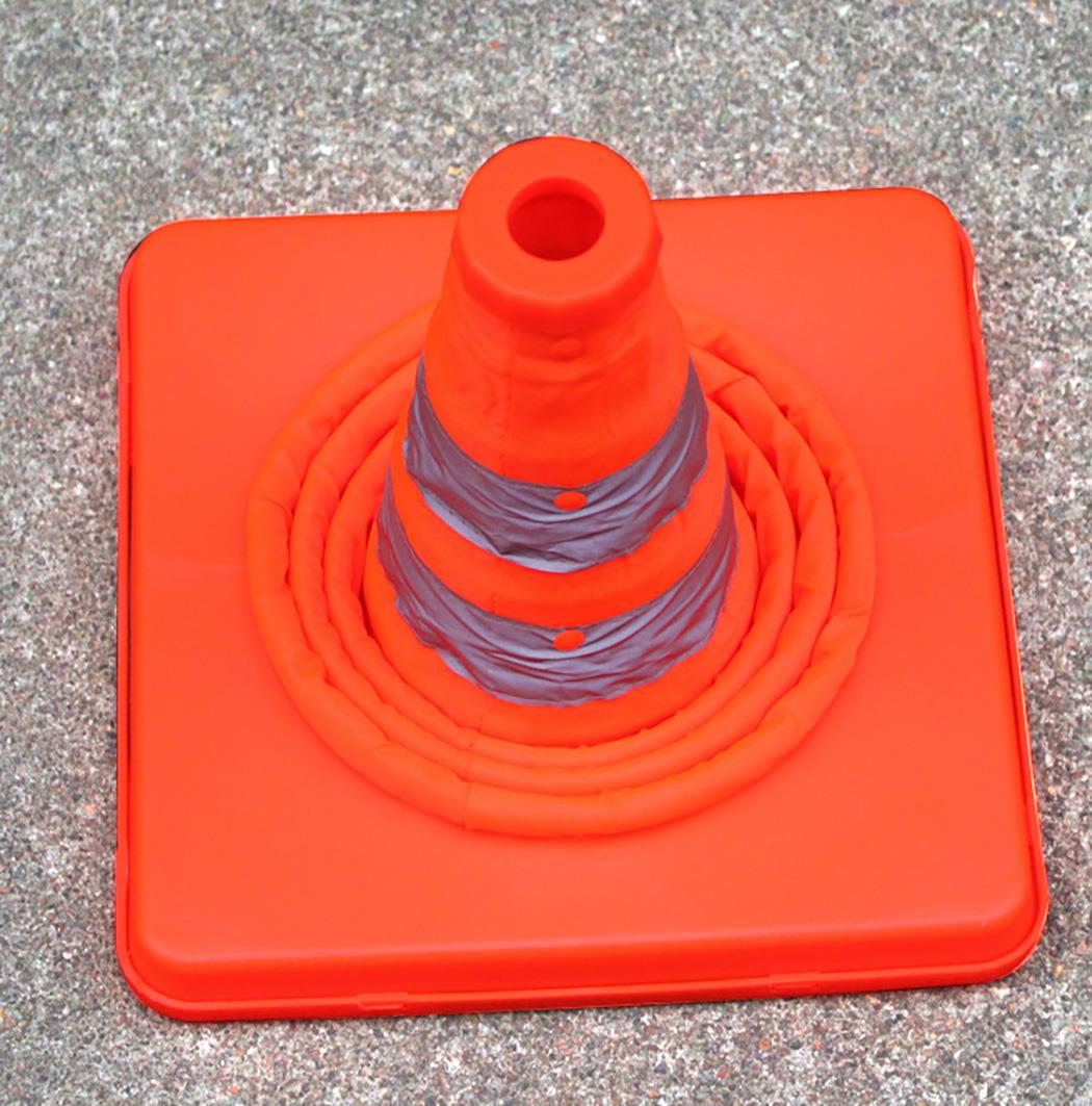 18" Pop Up Collapsible Portable Safety Cone Football Traffic Posts Driving