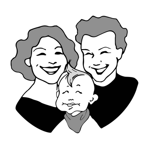Cremacaffe Design (family image, comic style)