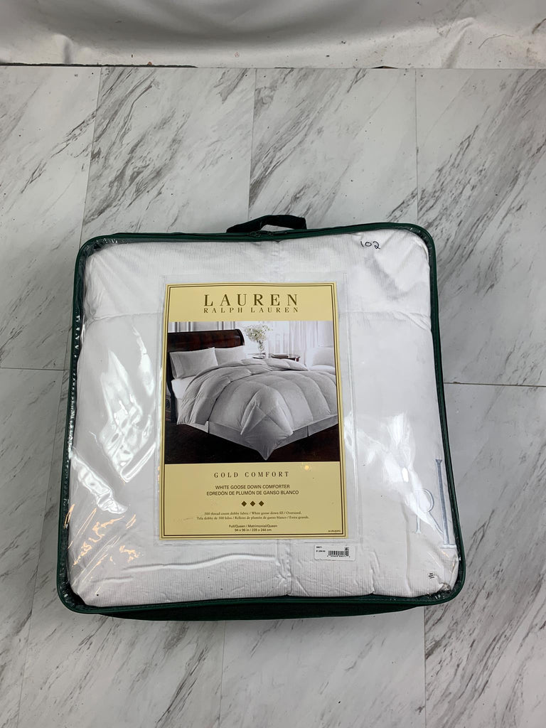 Ralph Lauren Gold Comfort White Goose Down Comforter Full Queen