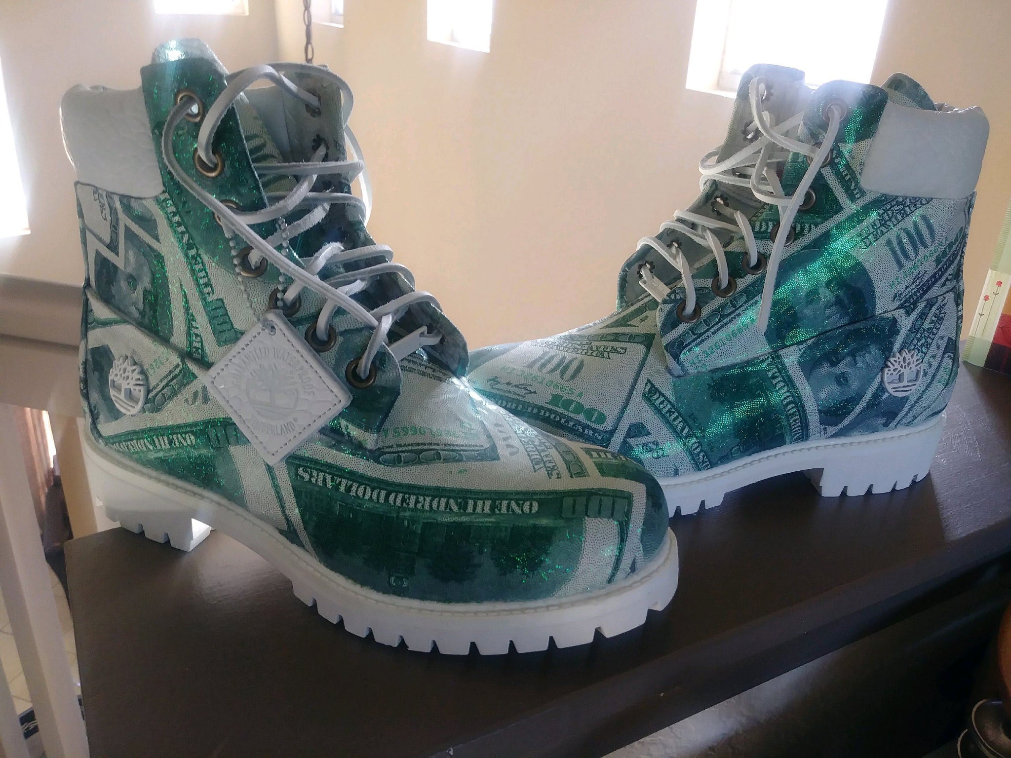 money green timberland boots