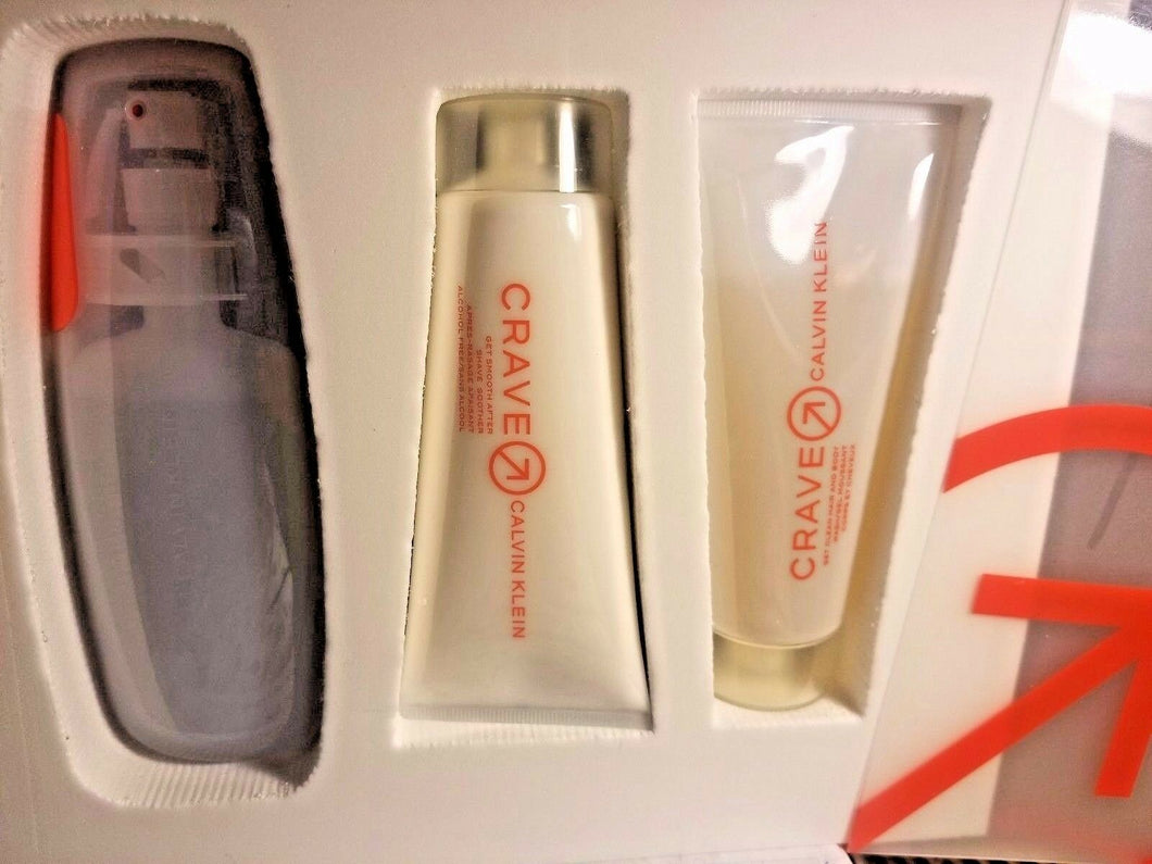 Calvin Klein Crave 3 Pc EDT GIFT SET with  oz EDT Spray +  oz Wa –  Perfume Gallery