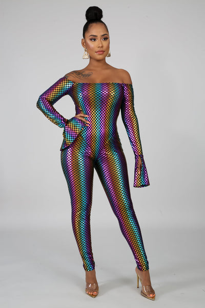 Rainbow Checkered Bodysuit Set | GitiOnline – Giti Last Call
