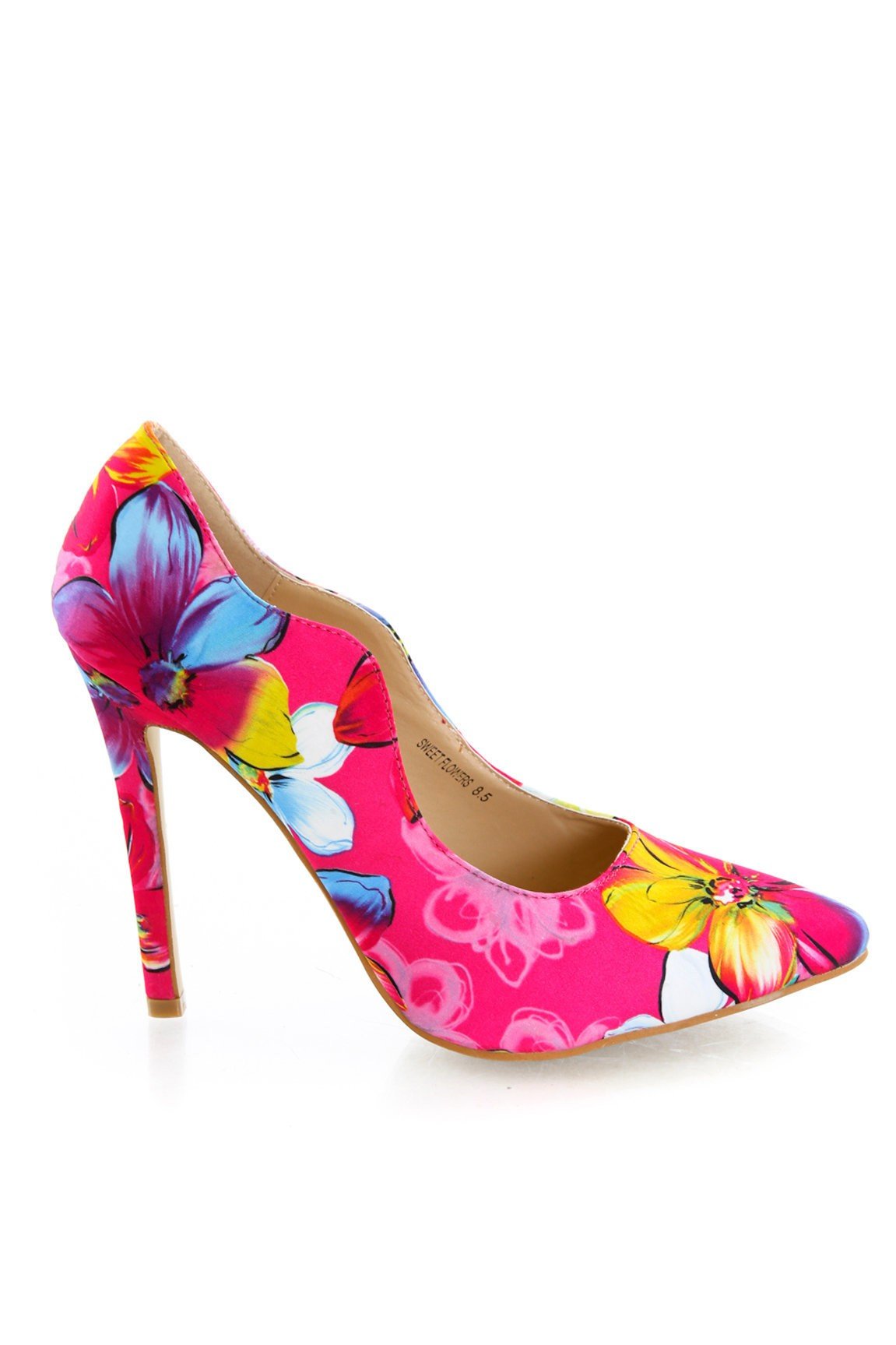 pink floral heels