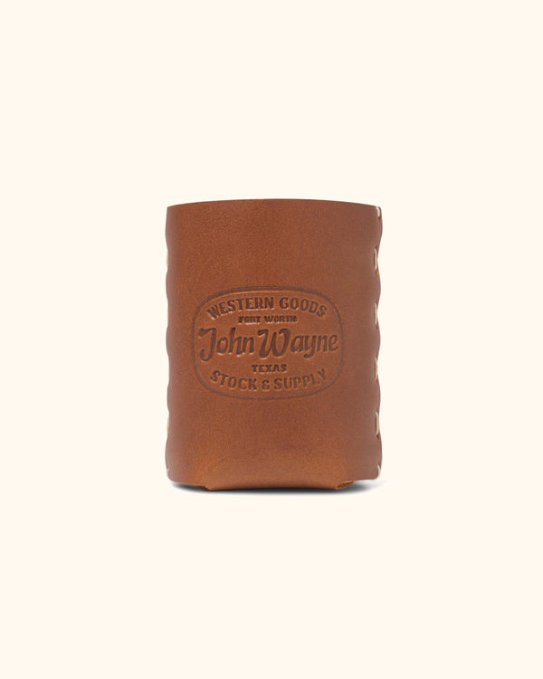 The Man Cave Leather Koozie - Maui Hawaii