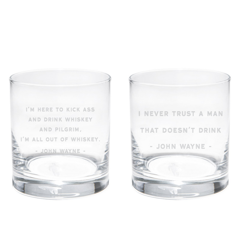Official John Wayne Whiskey Glasses - Set Of 2 - JOHN ...