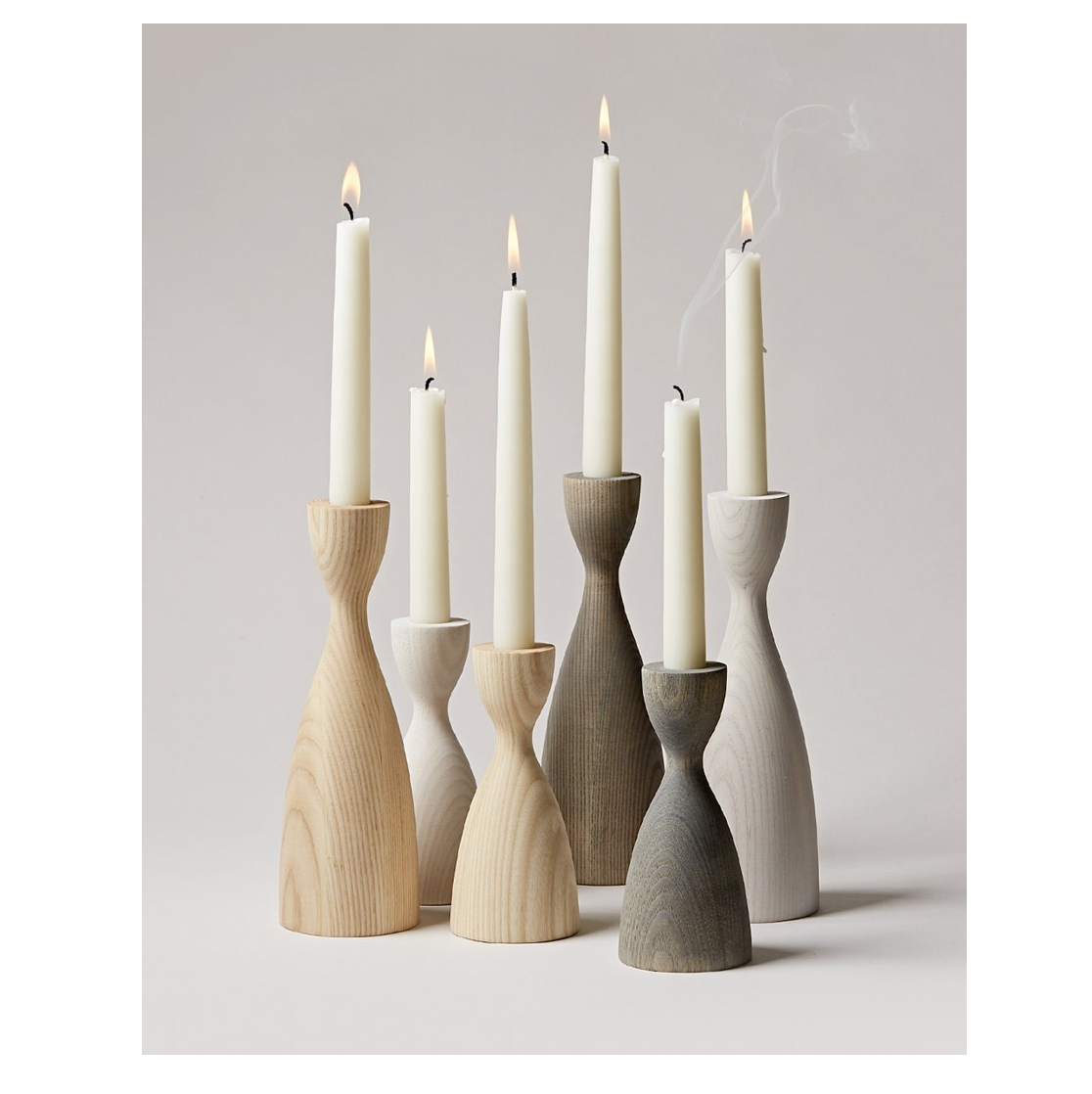 wooden candleholders