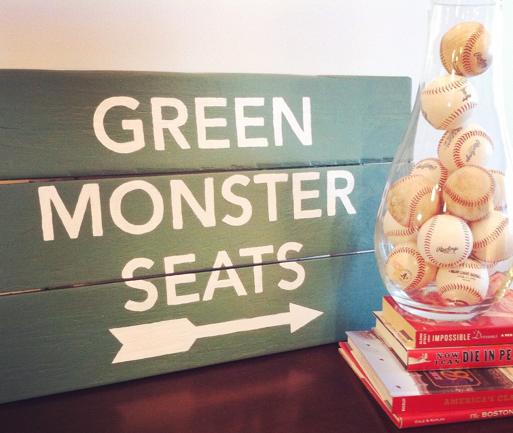 Green Monster Seats Sign Boston Red Sox