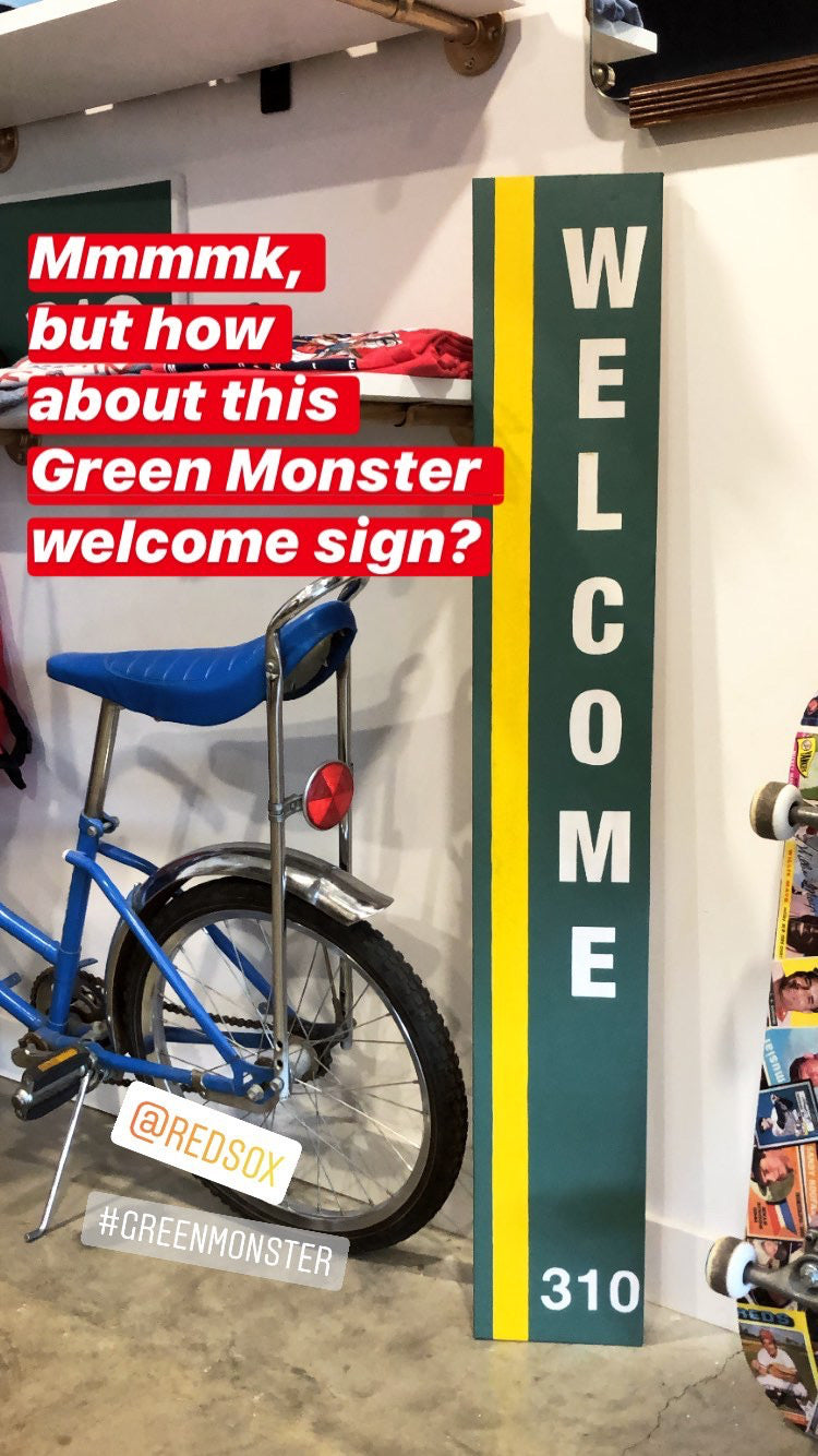 Boston Red Sox Green Monster Welcome Sign