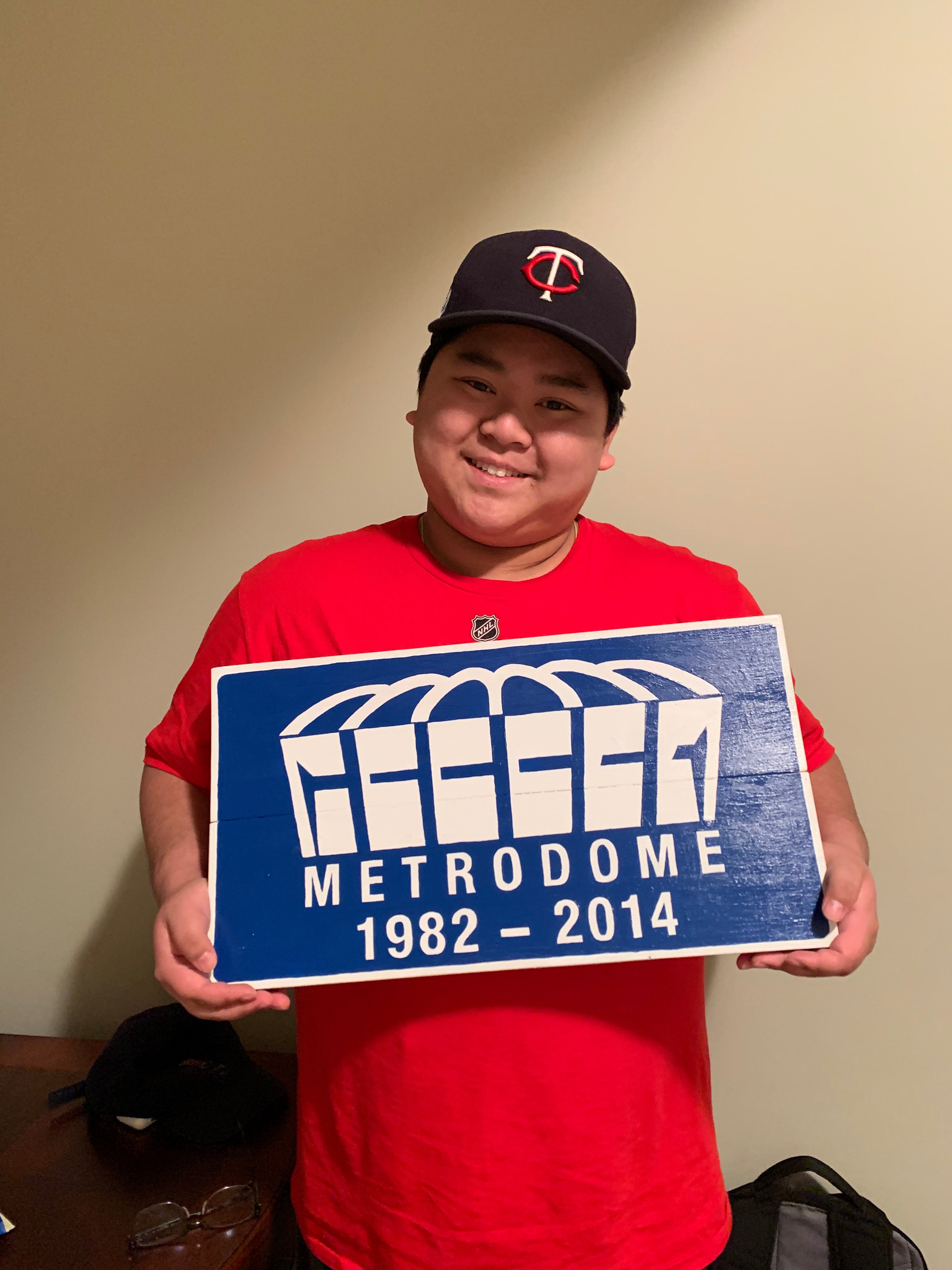 Metrodome Sign Minnesota Twins