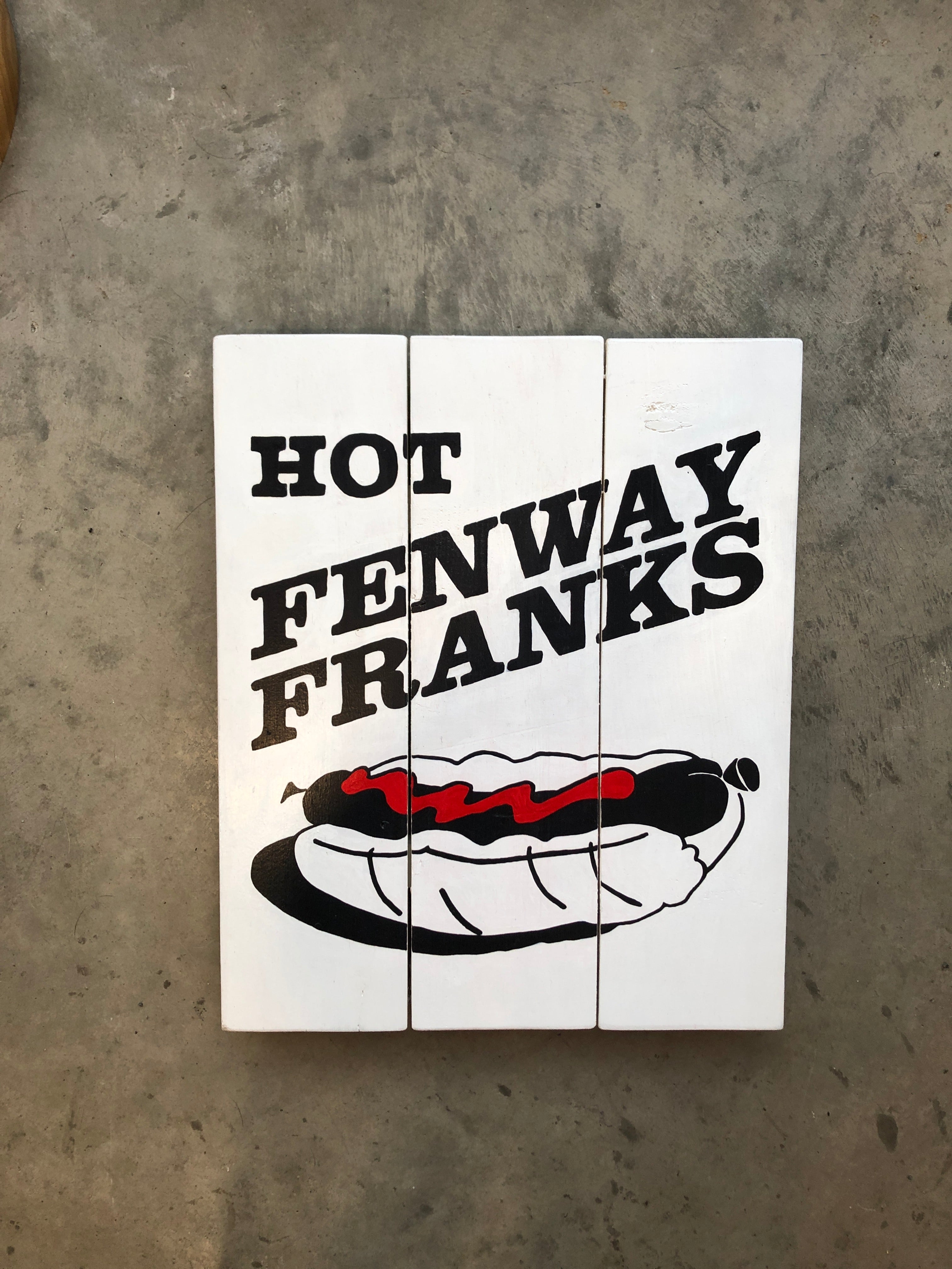Hot Fenway Franks Sign Boston Red Sox
