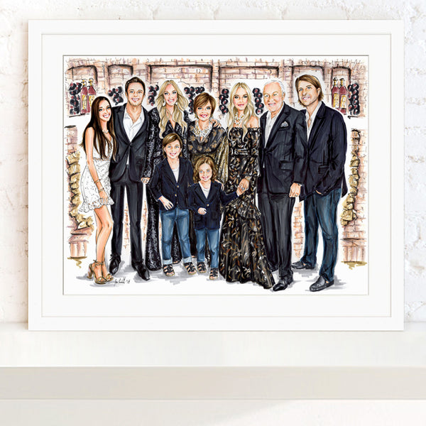 Commissioned Family Portrait for Rachel Zoe and Rodger Berman by Jen Lublin