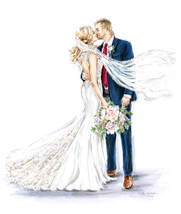 vintage wedding illustration